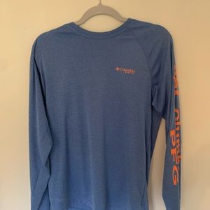Columbia shirt Men Small Blue Long Sleeve Terminal Tackle PFG Solid